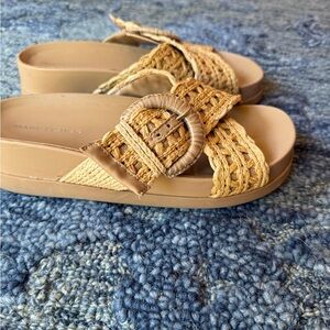 Marc Fisher Welti Woven Slip-on Platform Sandal | 7.5M